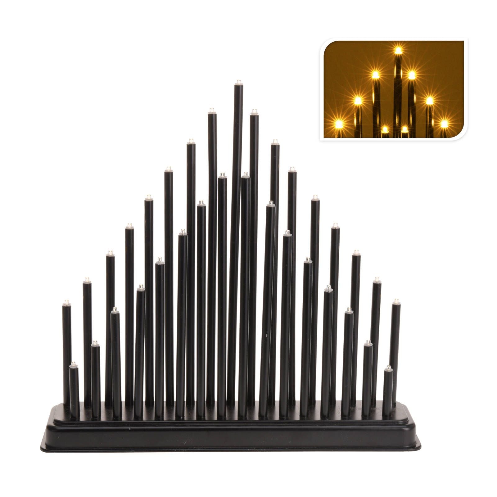 Lampa cu 33 becuri sub forma de lumanari, 34 cm