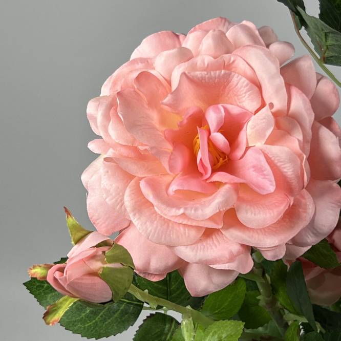 Trandafir artificial roz cu aspect 100% natural 70 cm