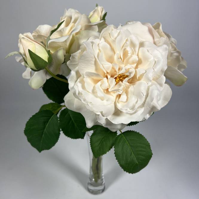 Buchet trandafiri crem 36 cm