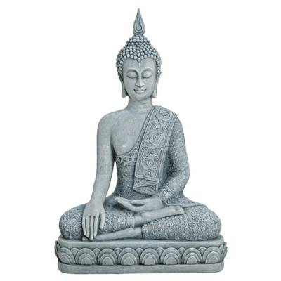 Figurina Buddha gri din polirasina 39 cm