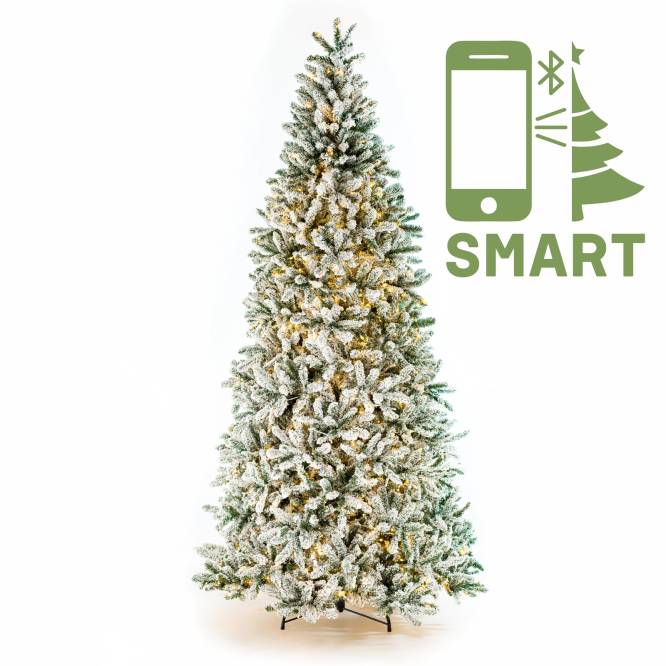Brad artificial Flock Tree Deluxe Smart LED 300 cm