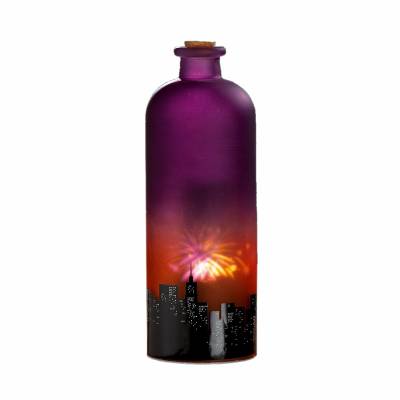 Decoratiune Sticla cu LED Foc artificii 32 cm