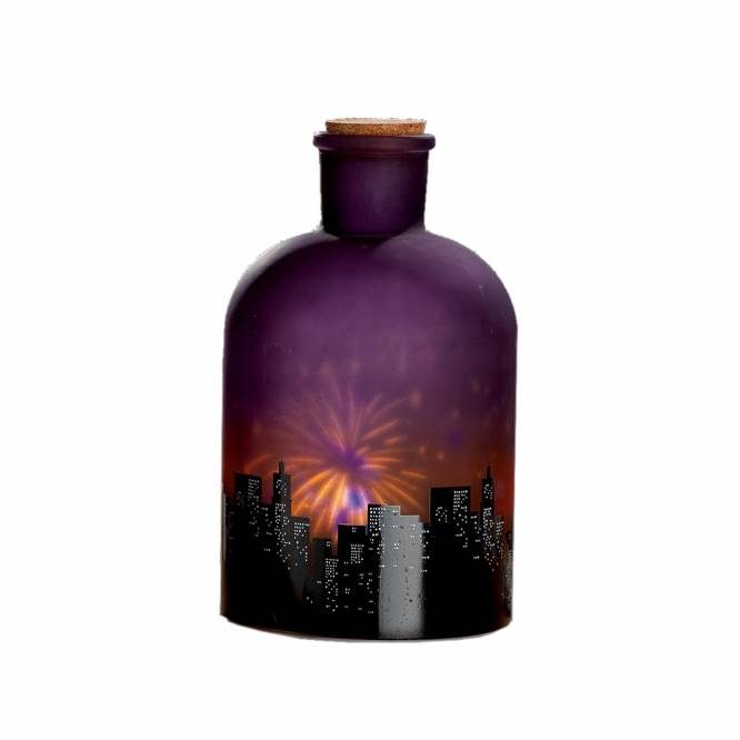 Decoratiune Sticla cu LED Foc artificii 26 cm