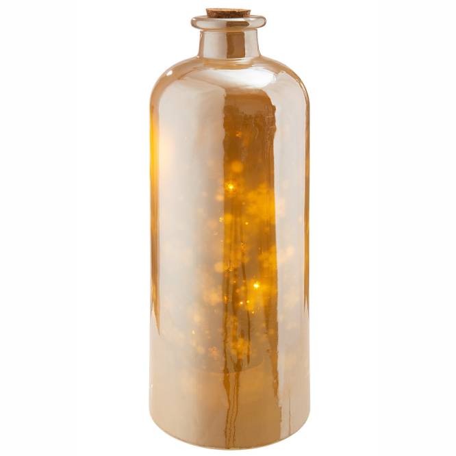Decoratiune Sticla cu LED Ploaie stele 33 cm
