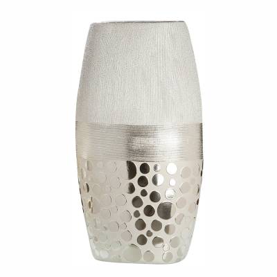 Vaza ceramica Capri, argintiu, 34 cm