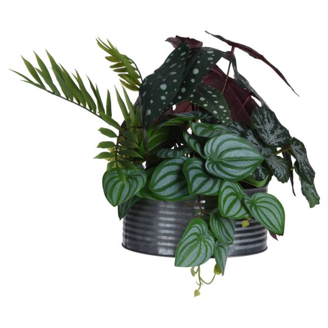 Aranjament plante artificiale in suport, aspect 100% natural 28 cm
