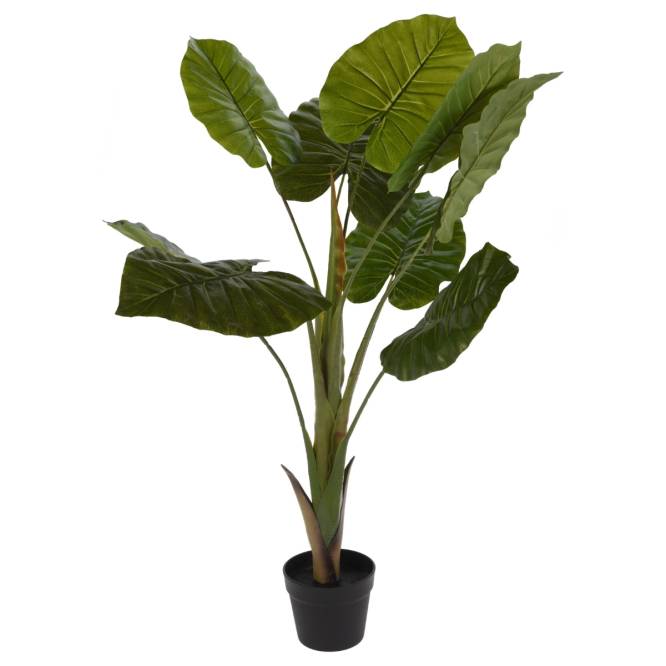 Planta decorativa artificiala Alocasia in ghiveci 110 cm