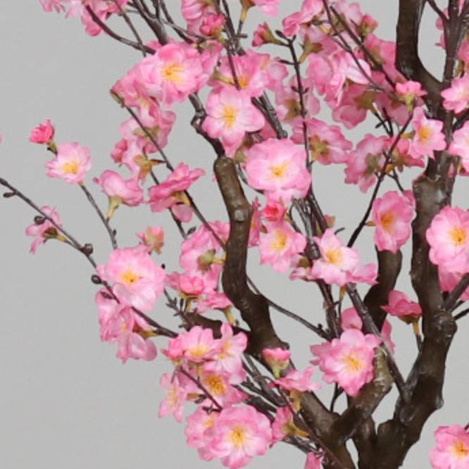 Arbust decorativ artificial cires cu flori roz in ghiveci 130 cm
