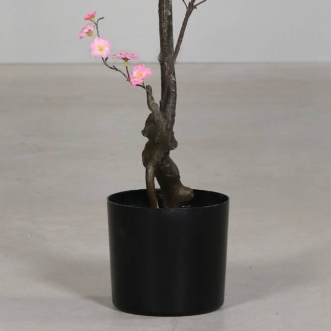Arbust decorativ artificial cires cu flori roz in ghiveci 130 cm