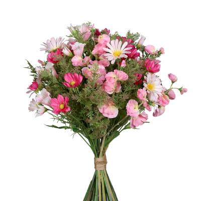 Buchet flori de camp artificiale roz, 46 cm