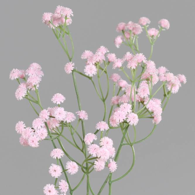 Crenguta de Gypsophila artificiala, culoare roz, 63 cm
