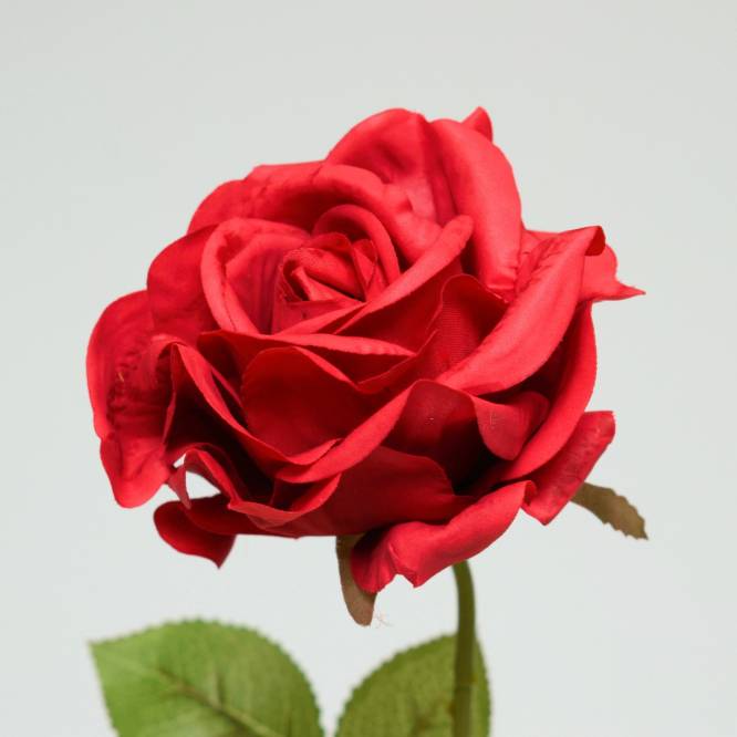 Trandafir artificial rosu 68 cm cu aspect 100% natural