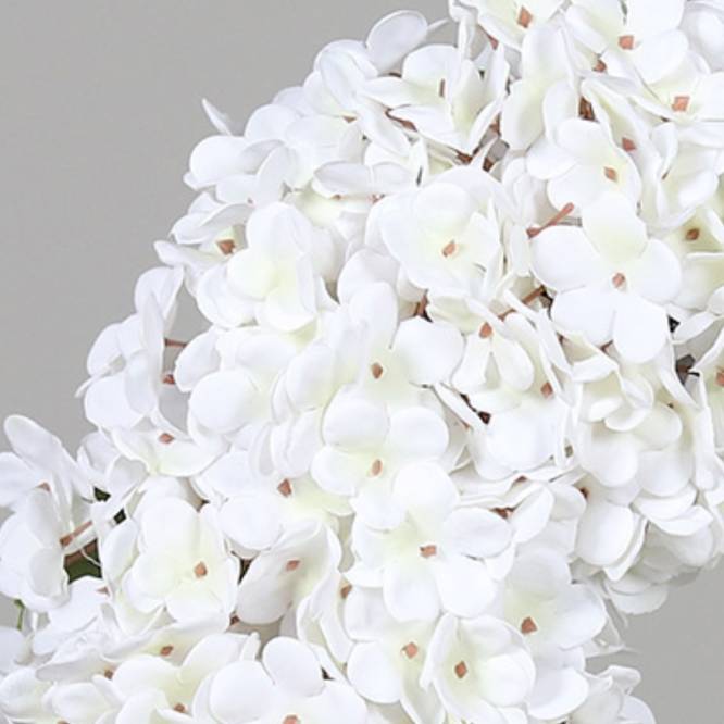 Coronita din flori de hortensie artificiala alba, diametru 25 cm