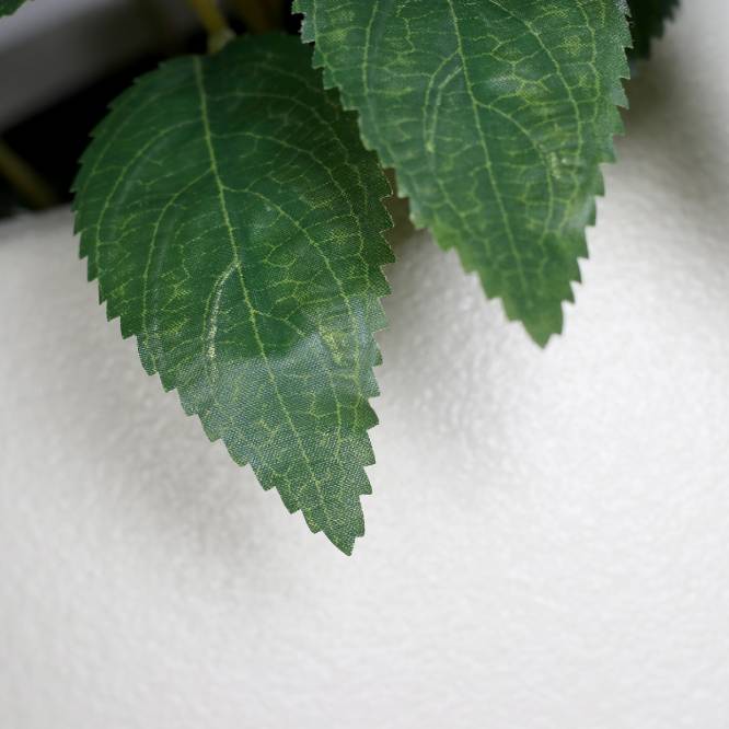 Hortensii artificiale roz si mov in tufa de 18 fire in vas de plastic, 67 cm