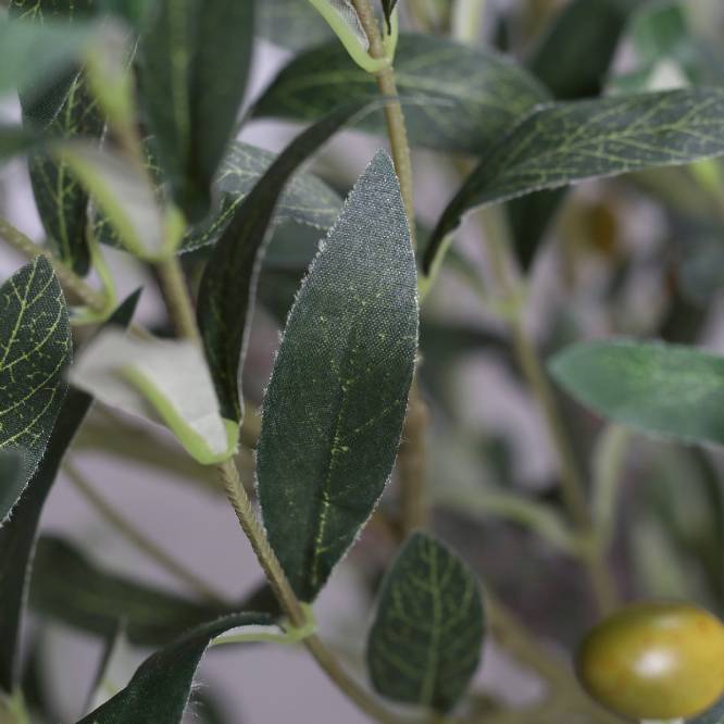 Arbust decorativ artificial maslin cu fructe in ghiveci de plastic negru, 150 cm