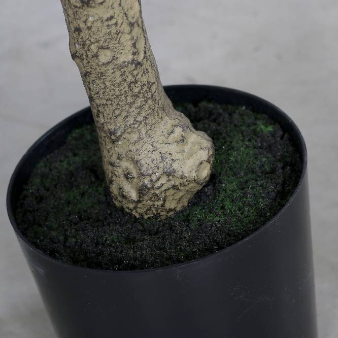 Arbust decorativ artificial maslin cu fructe in ghiveci de plastic negru, 185 cm