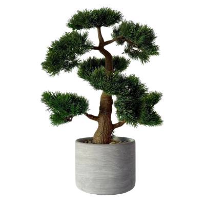 Bonsai artificial in vas ceramic gri, 48 cm