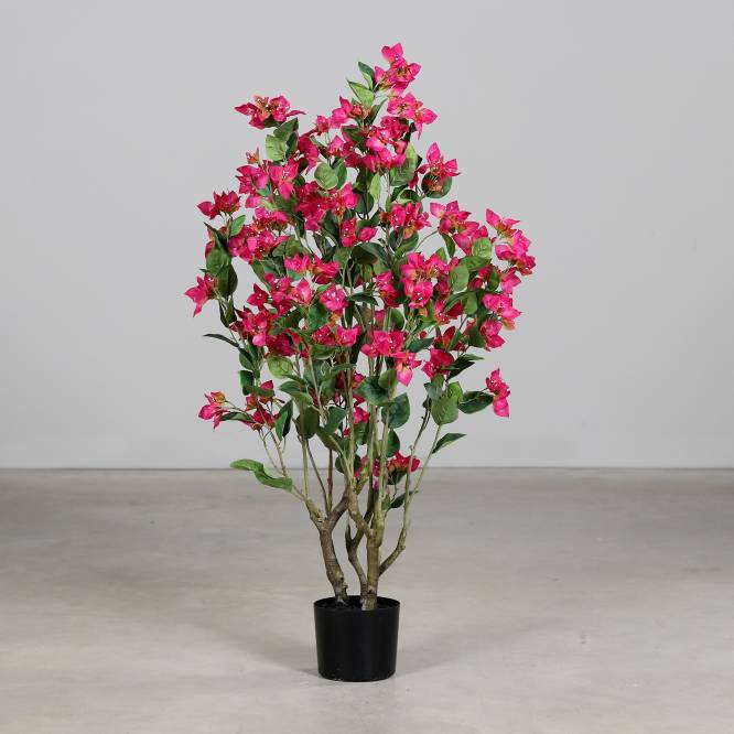 Planta decorativa artificiala Bougainvillea in ghiveci de plastic 120 cm