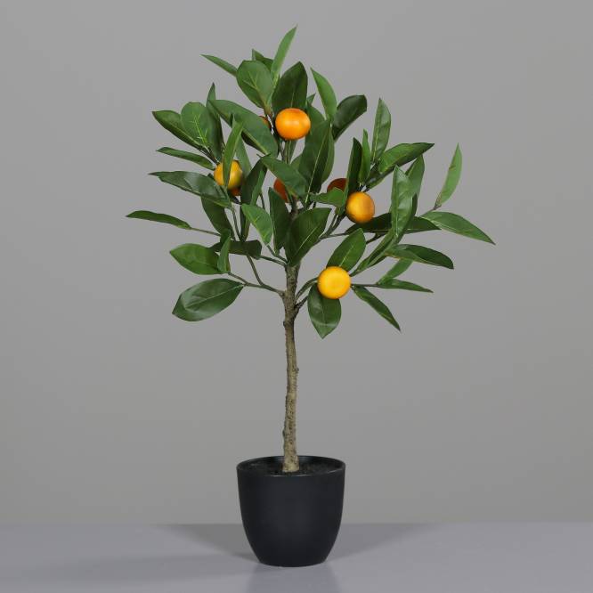 Planta decorativa copac portocal artificial in ghiveci 55 cm