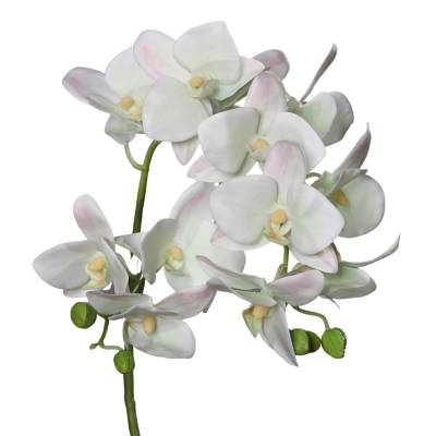 Orhidee artificiala alb verzui cu aspect 100% natural 83 cm