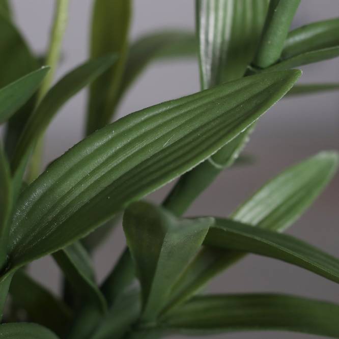 Aranjament cu orhidee artificiala Dendrobium alba in vas ceramic, 47 cm