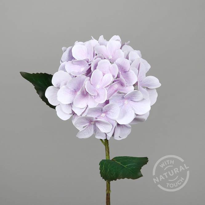 Hortensie artificiala lila cu aspect 100% natural 45 cm