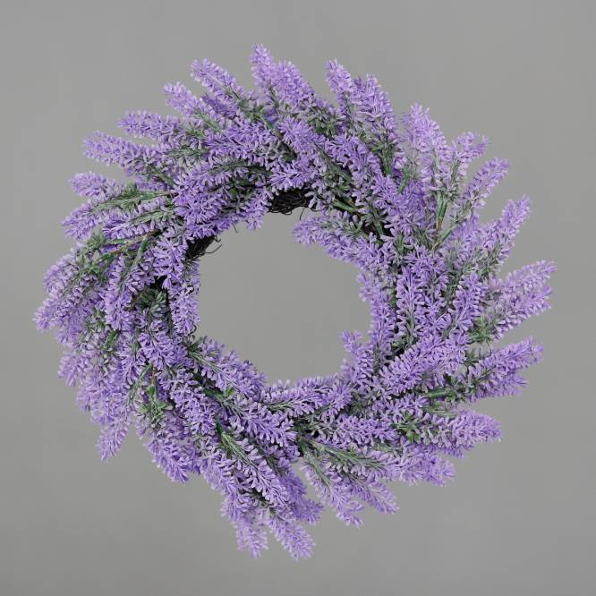Coronita din flori de lavanda artificiala, diametru 36 cm