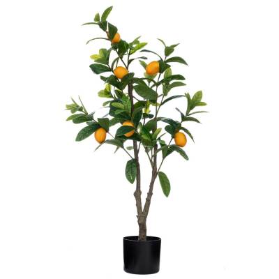 Planta decorativa artificiala lamai in ghiveci negru, 105 cm