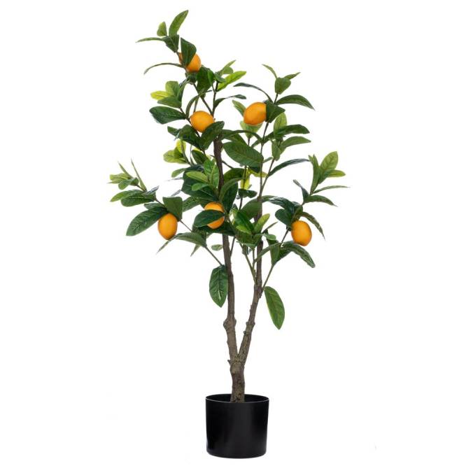 Planta decorativa artificiala lamai in ghiveci negru, 105 cm