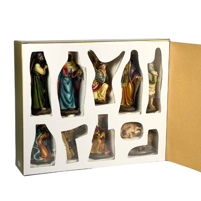 Set 10 figurine scena Nasterii Domnului, 18 cm inaltime