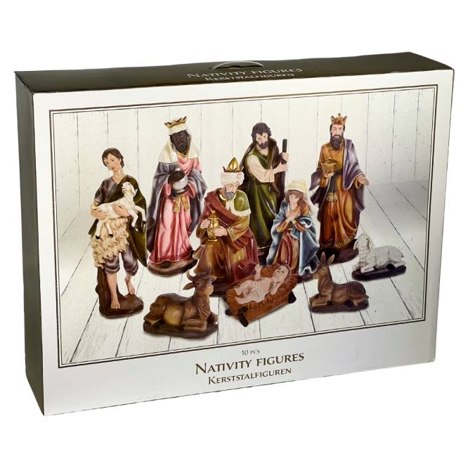 Set 10 figurine scena Nasterii Domnului, 40 cm inaltime