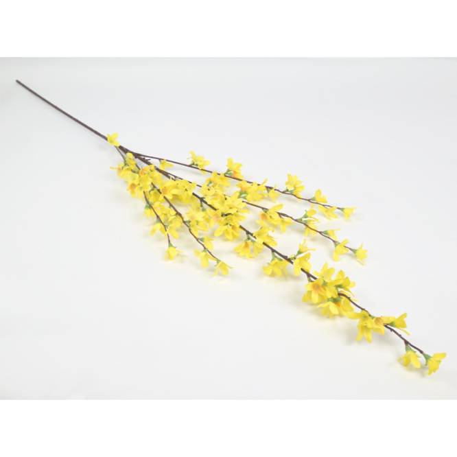 Crenguta de forsitia artificiala cu flori galbene, 113 cm