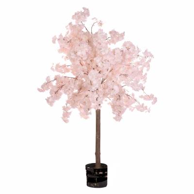 Planta decorativa artificiala cires cu flori roz 170 cm