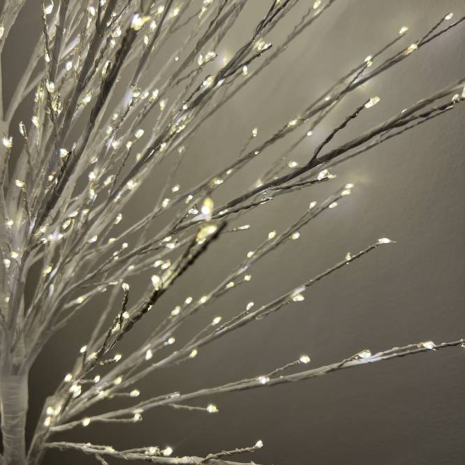 Copac iluminat cu 580 de leduri, gri, 150 cm