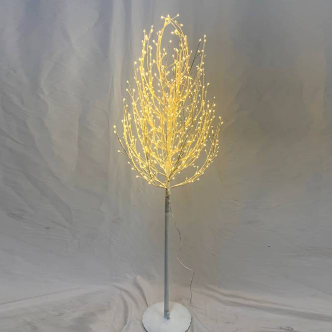 Copac iluminat cu 580 de leduri, gri, 150 cm