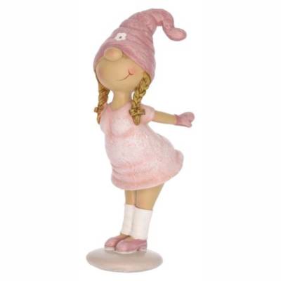 Figurina fetita sau baiat, roz 19 cm