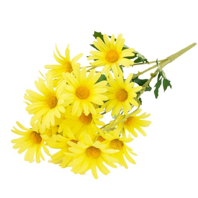 Buchet de margarete artificiale galbene, 53 cm