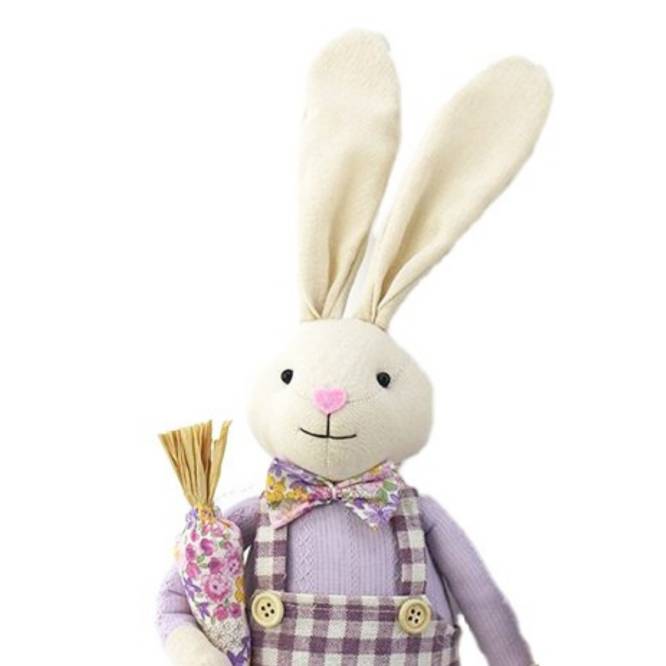 Set 2 decoratiuni Pasti pereche iepurasi, cu picioare telescopice, 95 cm