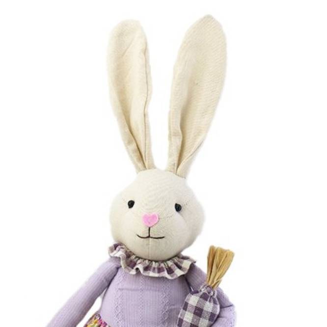 Set 2 decoratiuni Pasti pereche iepurasi, cu picioare telescopice, 95 cm