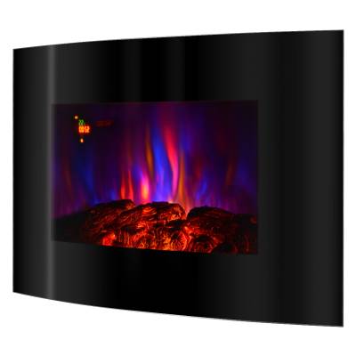 Șemineu electric de perete Carlos, 560x885x135 mm, 2000W, 7 culori ale flăcărilor, Termostat, 5 niveluri ale intensității flăcărilor