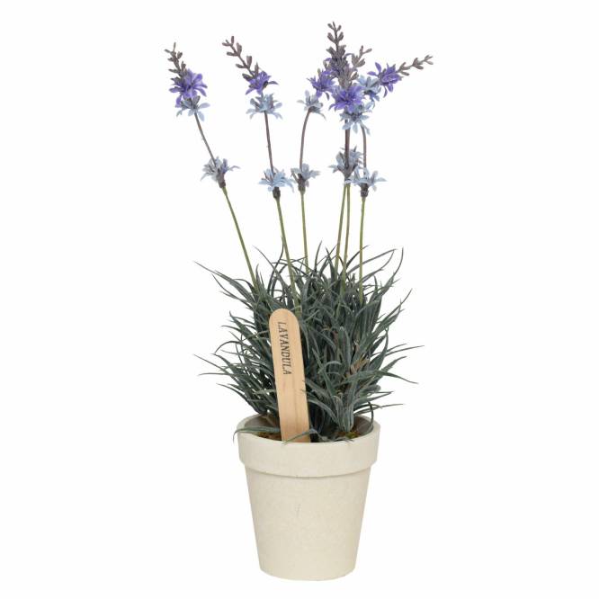 Lavanda artificiala 30 cm in ghiveci de ceramica diferite modele