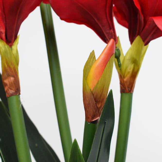 Floare artificiala Amaryllis cu aspect 100% natural, 66 cm