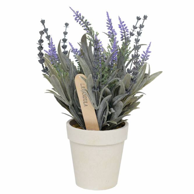 Lavanda artificiala 30 cm in ghiveci de ceramica diferite modele