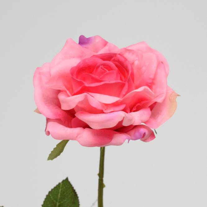 Trandafir artificial 68 cm roz cu aspect 100% natural