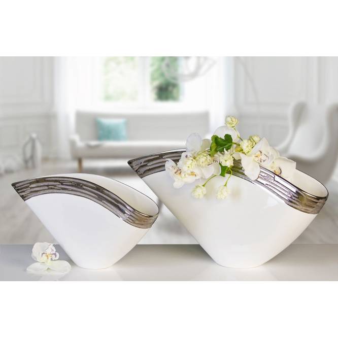 Vaza ceramica alba Penelope 25 cm