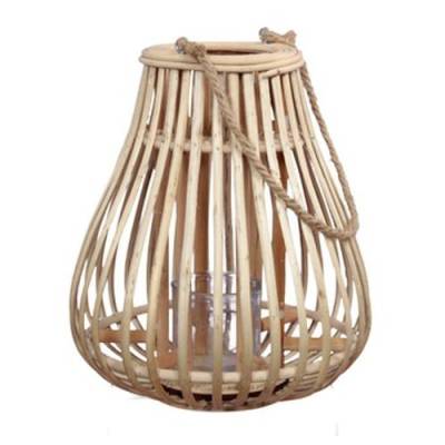 Felinar decorativ cu maner impletit, 30 cm