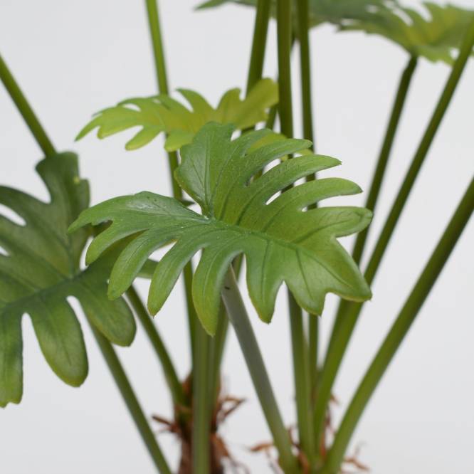 Planta artificiala Philodendron cu aspect 100% natural in vas ceramic, 46 cm